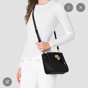 Michael Kors Hamilton Chocolate Brown  Smooth Leather Crossbody Bag